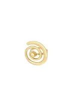 Gouden roestvrij stalen statement ring swirly 