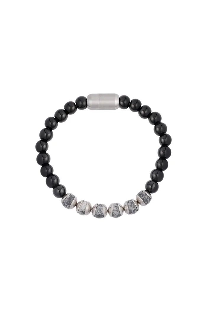 Stoeren heren armband natuursteen