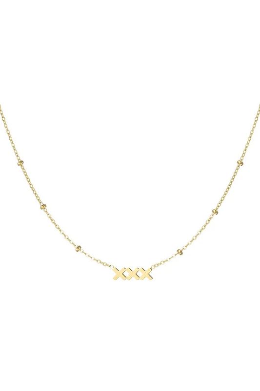 Minimalistische gouden ketting XXX stainless steel, waterprrof