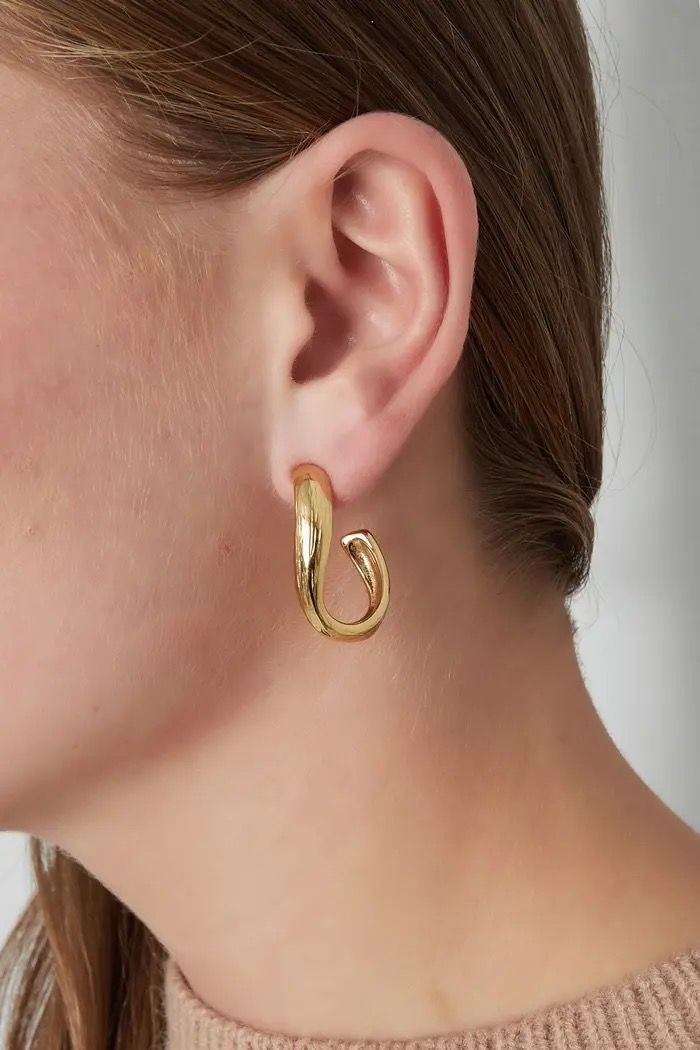 Oorbellen | Twisted Elegance | Goud | Stainless Steel