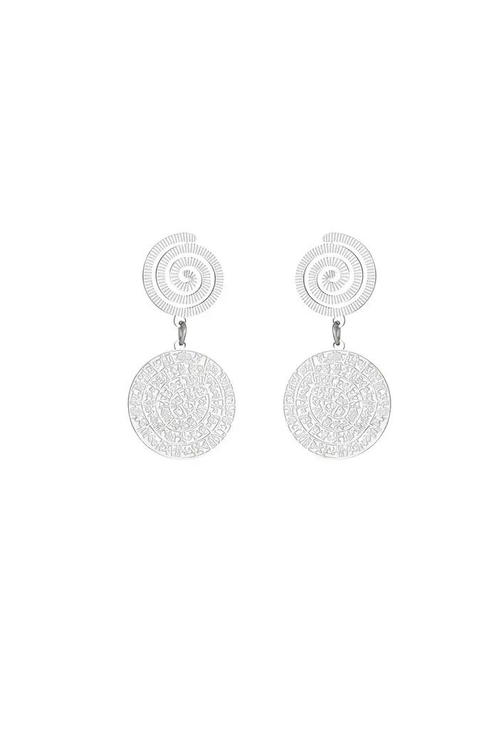 Oorbellen | Swirl | Zilver | Stainless Steel