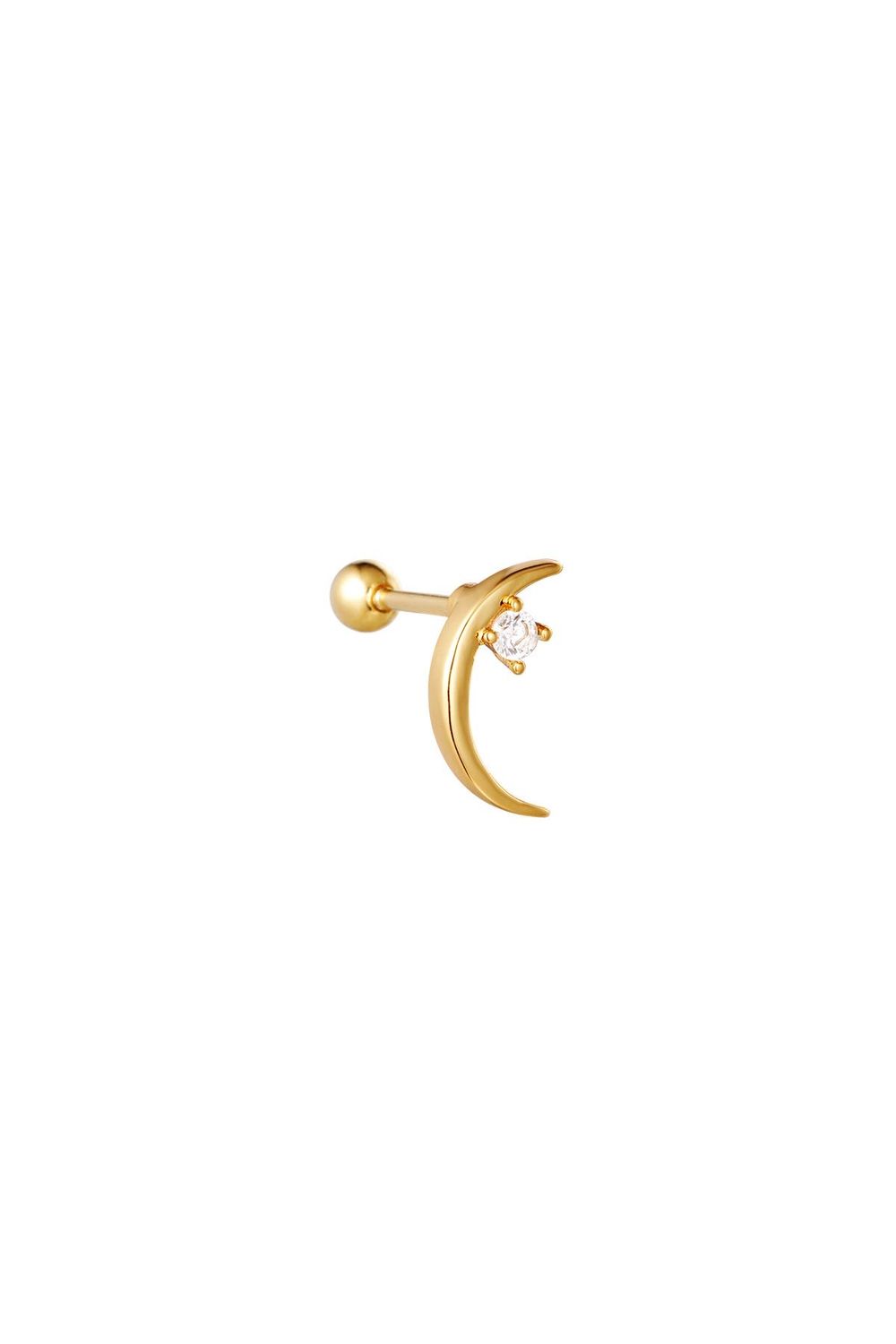 Piercing sparkling moon roestvrij staal, kleurvast en waterproof