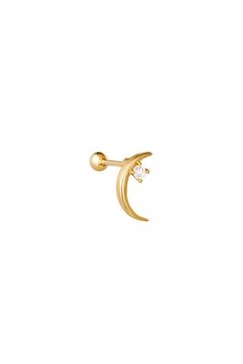 Piercing sparkling moon roestvrij staal, kleurvast en waterproof