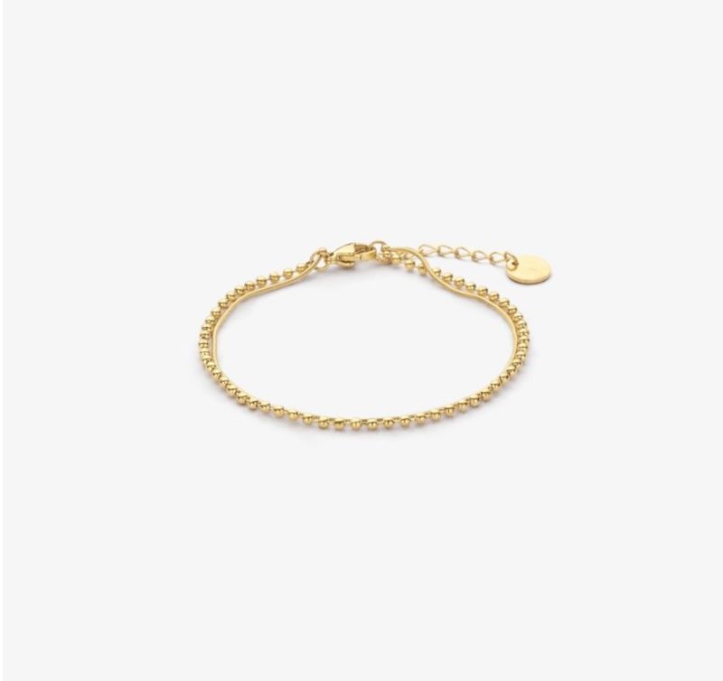 Dubbel fijn gouden armband, stainless steel, kleurvast en ant allergisch