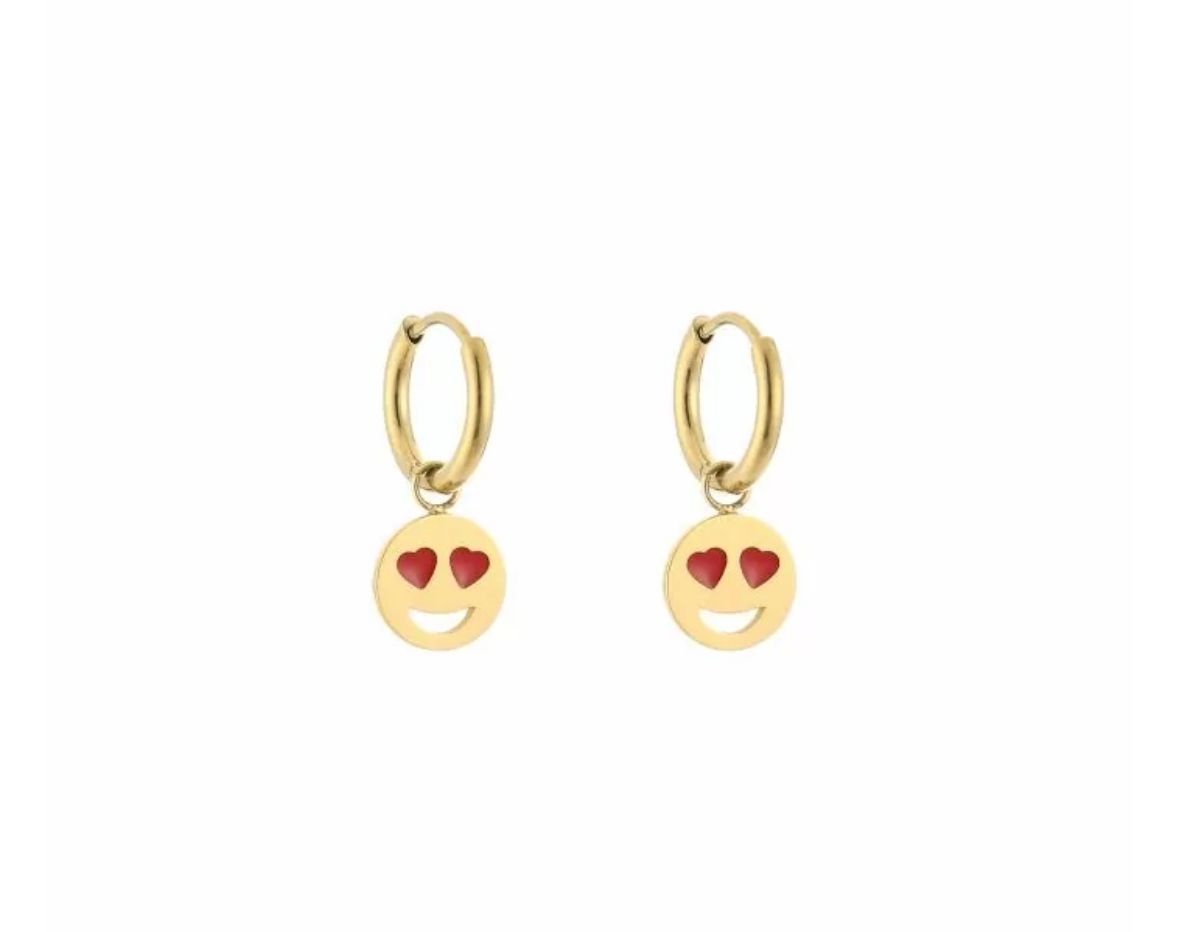 &quot;Oorbellen | Smiley | Goud | Stainless Steel&quot;
