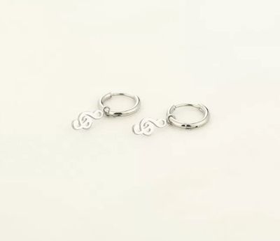 &quot;Oorbellen | Muzieksleutel | Zilver | Stainless Steel&quot;