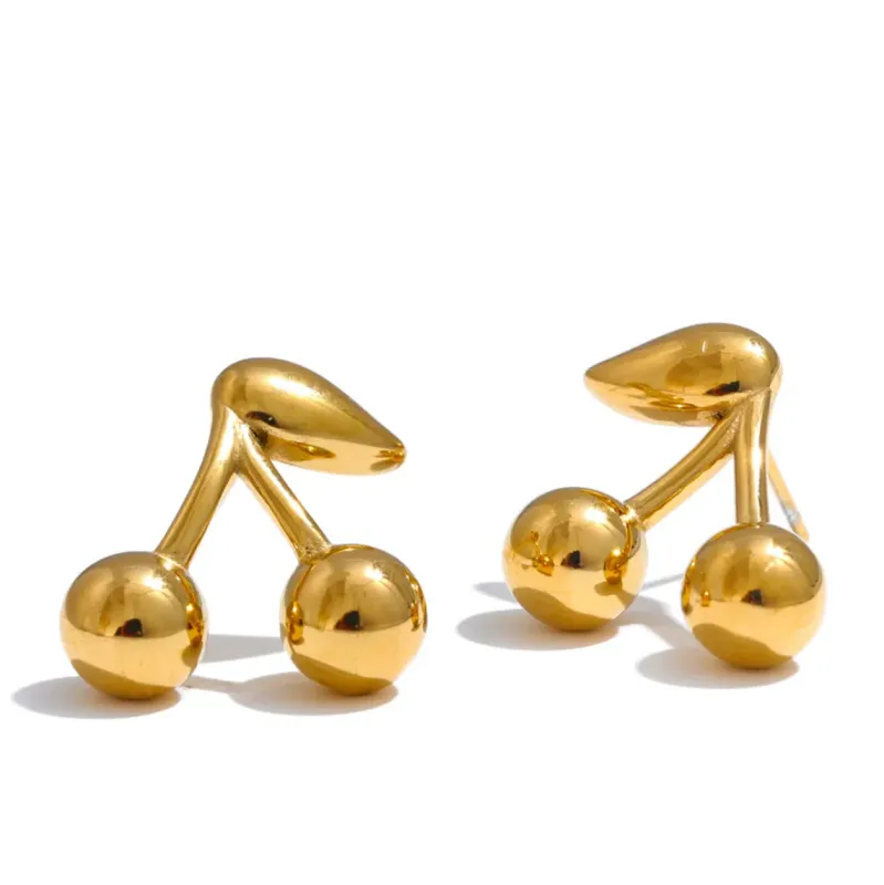 Gouden stainless steel kers studs