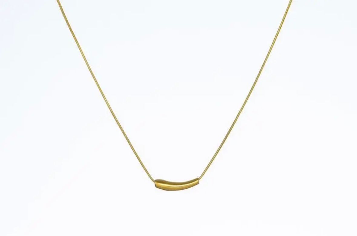 Fijne gouden ketting in roestvrij staal, hypo allergeen en waterproof