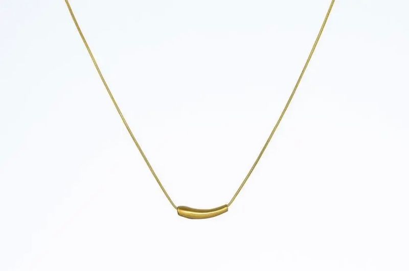 Fijne gouden ketting in roestvrij staal, hypo allergeen en waterproof