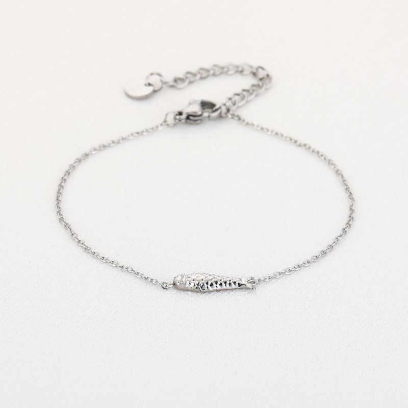 Armband | Fish | Zilver | Stainless steel