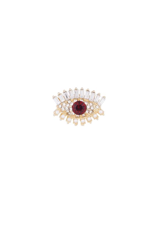 Broche | Wondering eye | Goud