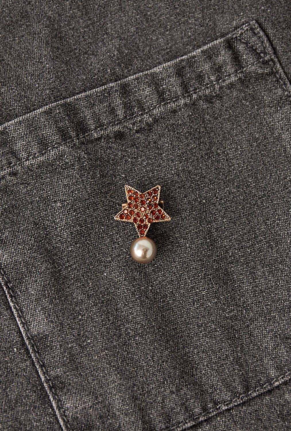 Broche | Shinning Star | Wijnrood