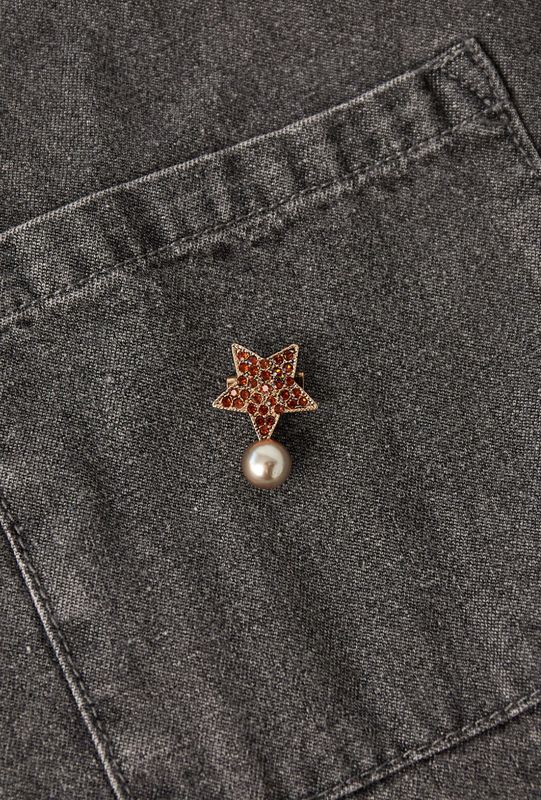 Broche | Shinning Star | Wijnrood Broche | Shinning Star | Wijnrood