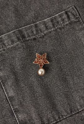 Broche | Shinning Star | Wijnrood Broche | Shinning Star | Wijnrood
