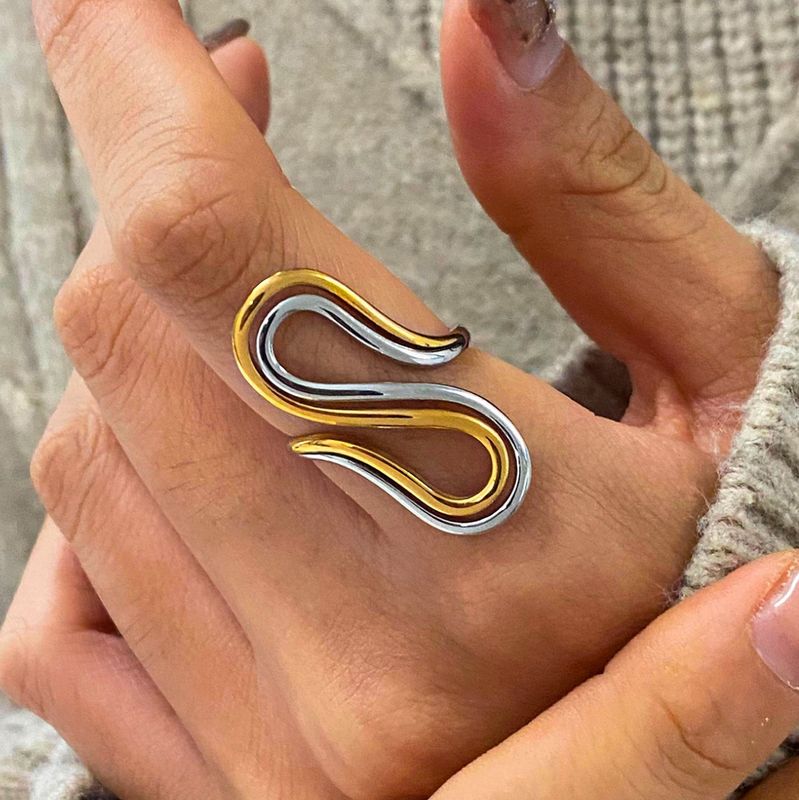 Ring | Chic Line | Goud &amp; Zilver | One size | Stainless steel