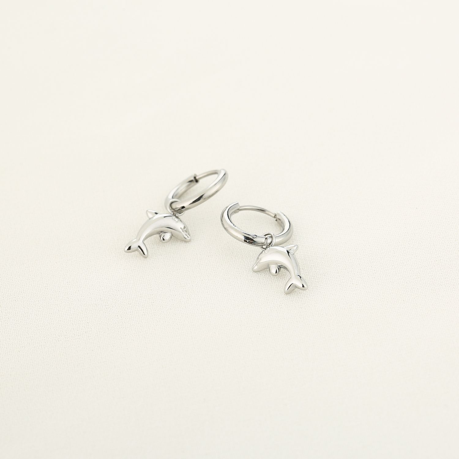 &quot;Oorbellen | Dolfijn | Zilver | Stainless steel&quot;