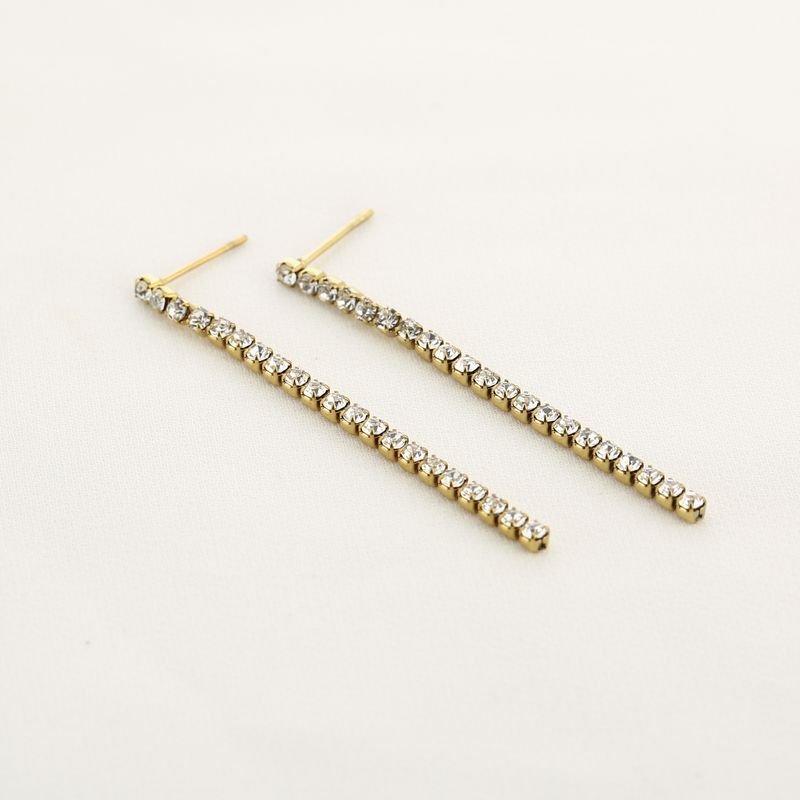 Oorbellen | Strass | Goud | Stainless steel