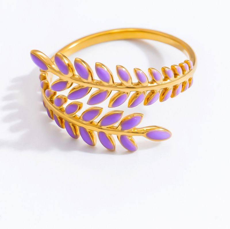 Kleurrijke ring | Lavendel | Lila &amp; Goud | Stainless steel