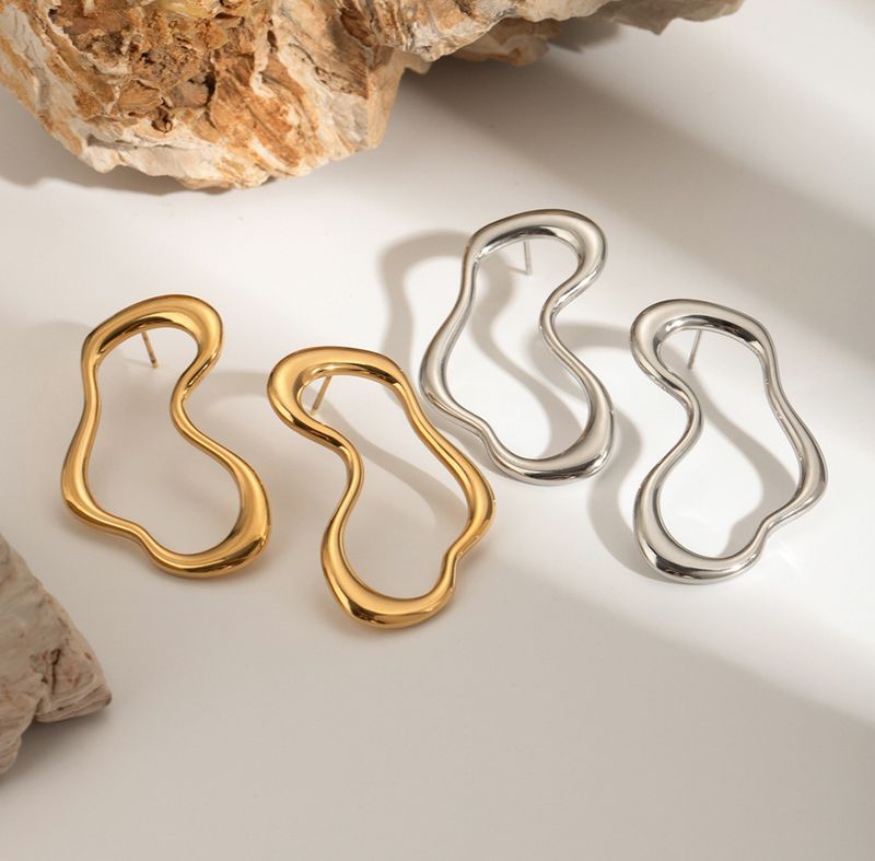 Oorbellen | Onregelmatige geometrisch | Goud | Stainless steel