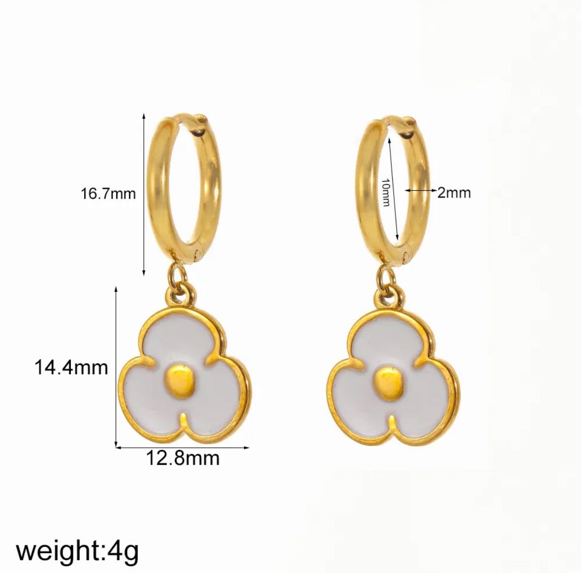 Oorbellen | Daily Flower | Goud | Stainless steel