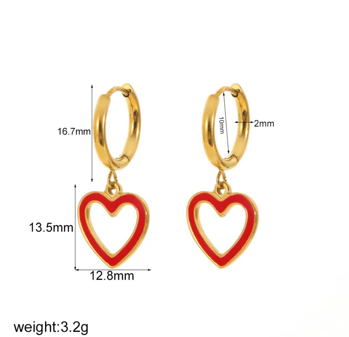 Oorbellen | Daily Heart | Goud | Stainless steel