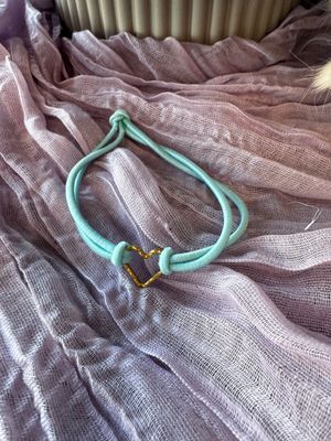 Armband | Hart | Elastische &amp; Stainless steel | Turkoois