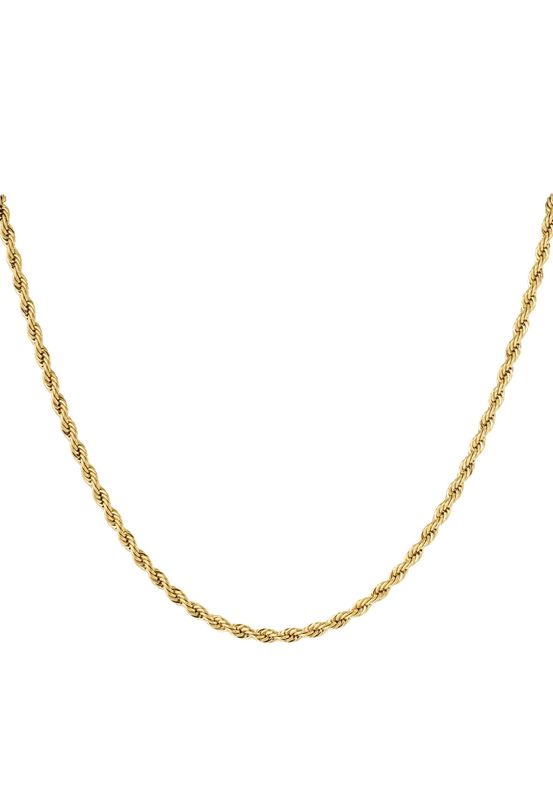 Gedraaide ketting in stainless steel goud