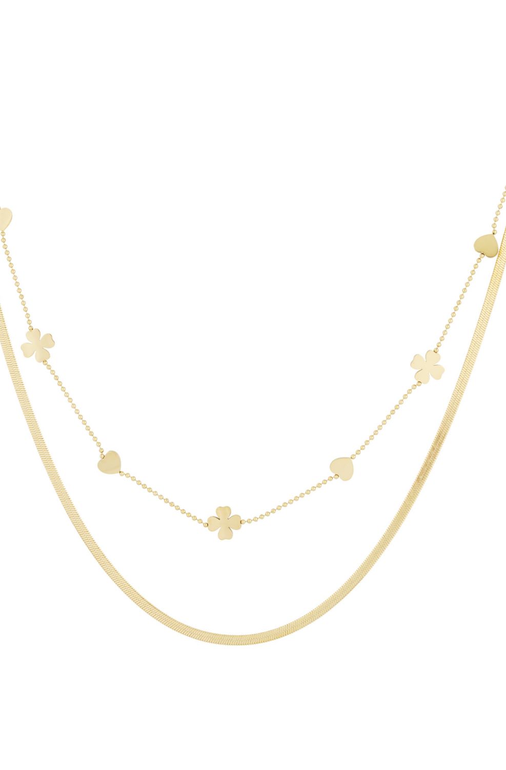 Ketting | Layerd Snake | Goud | Stainless stee