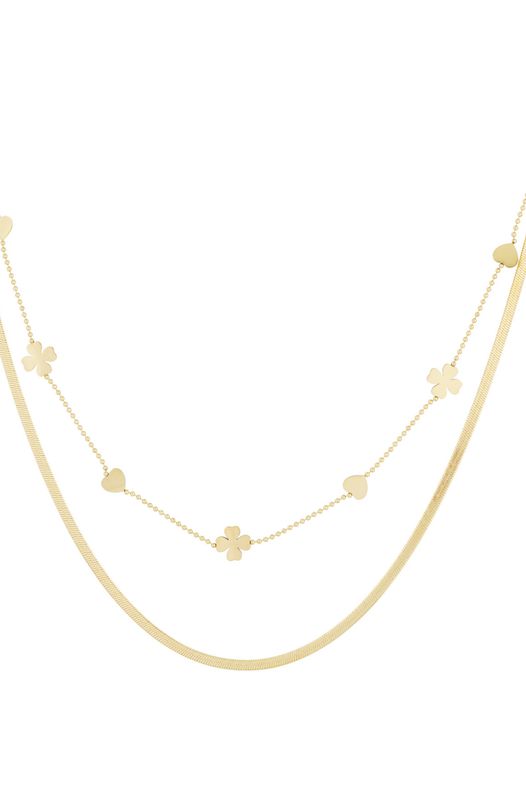 Ketting | Layerd Snake | Goud | Stainless stee