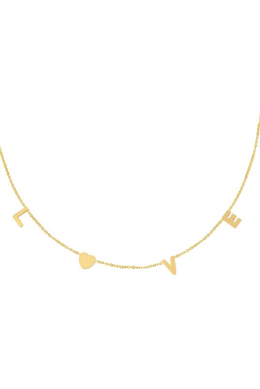 Ketting | LOVE | Goud | Stainless steel