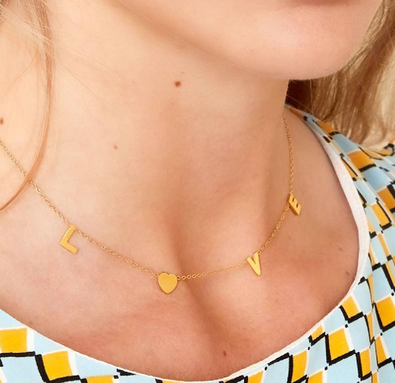 Ketting | LOVE | Goud | Stainless steel