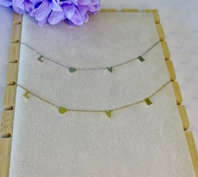 Ketting | LOVE | Zilver | Stainless steel