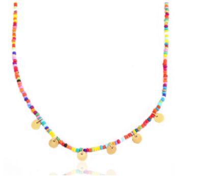 Gouden multi kralen ketting