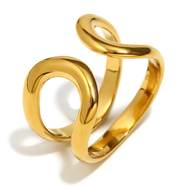 Gouden roestvrij stalen ring 