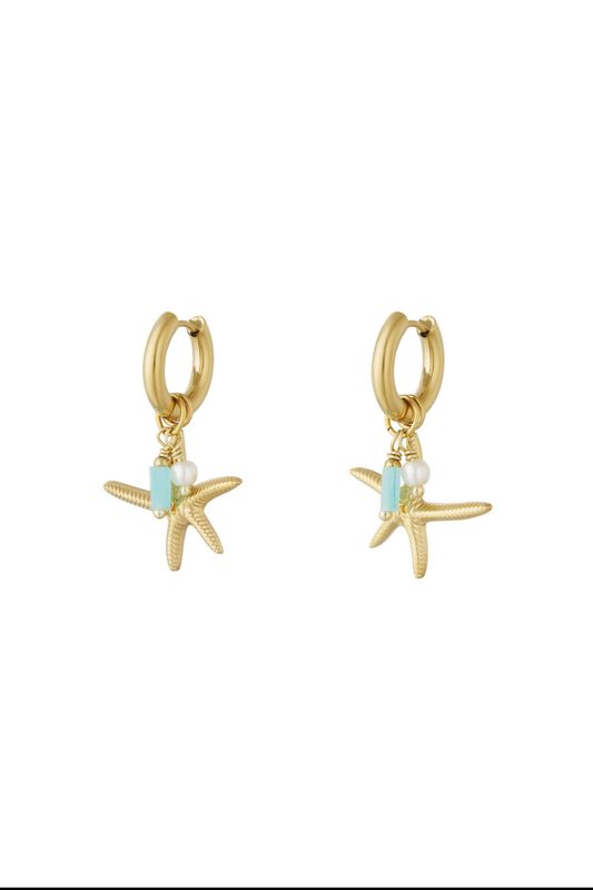 Oorbellen | Star of the sea | Goud | Stainless steel