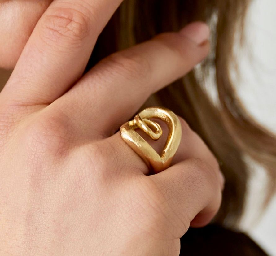 Ring | Twist Edge | Goud | Stainless steel