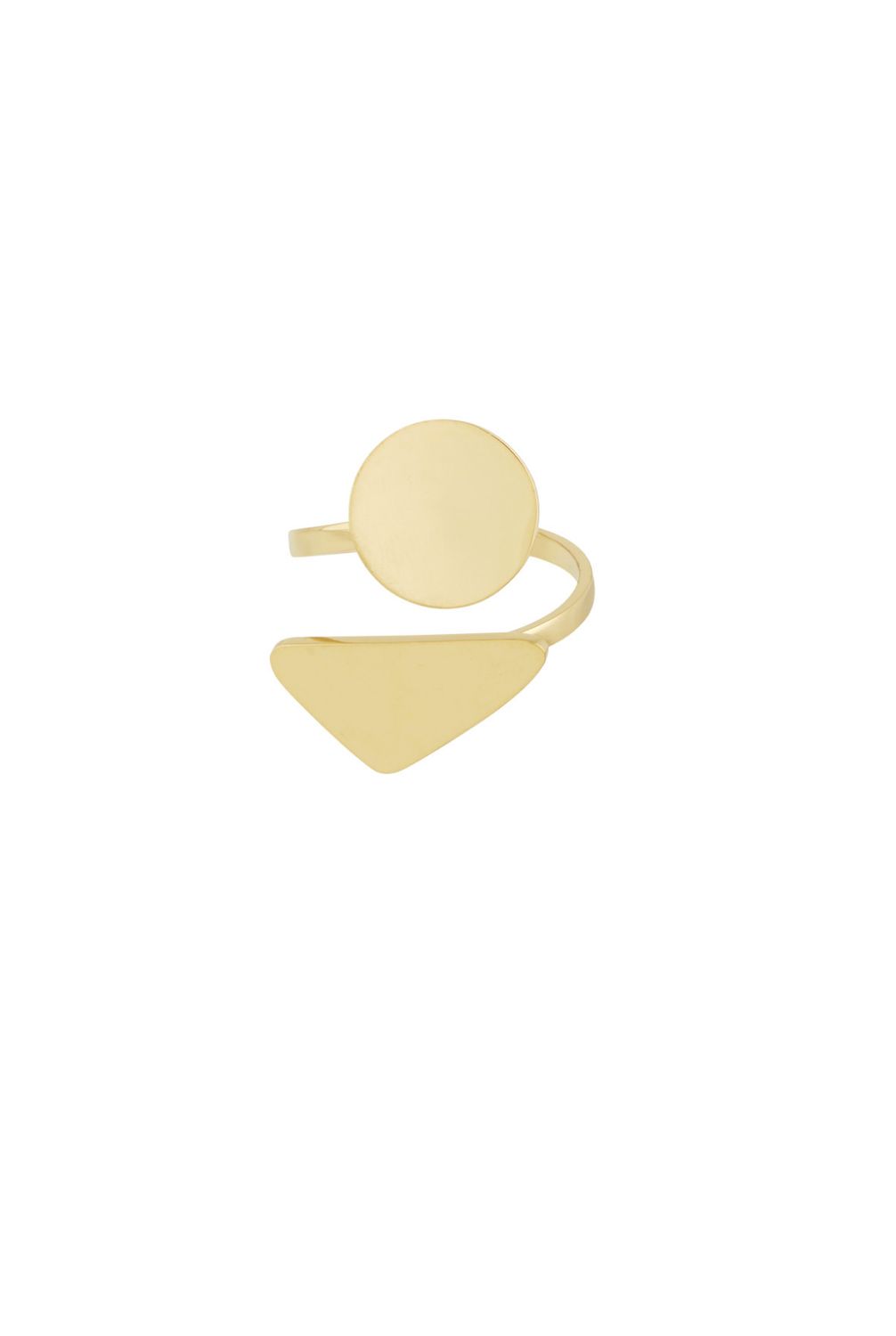 Ring | Flat | Goud | Stainless steel