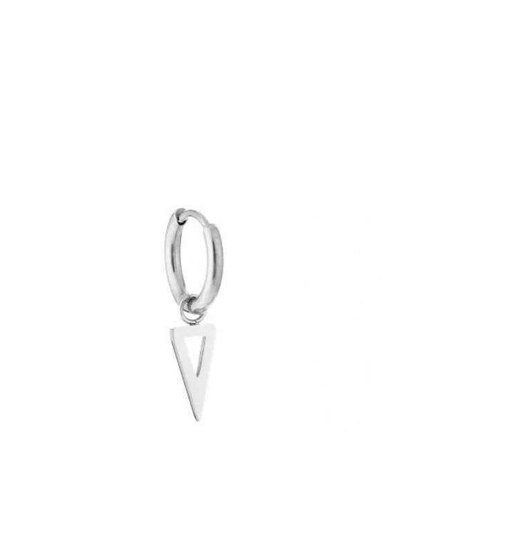 Hoops | Omgekeerde Driehoek | Zilver | Stainless steel