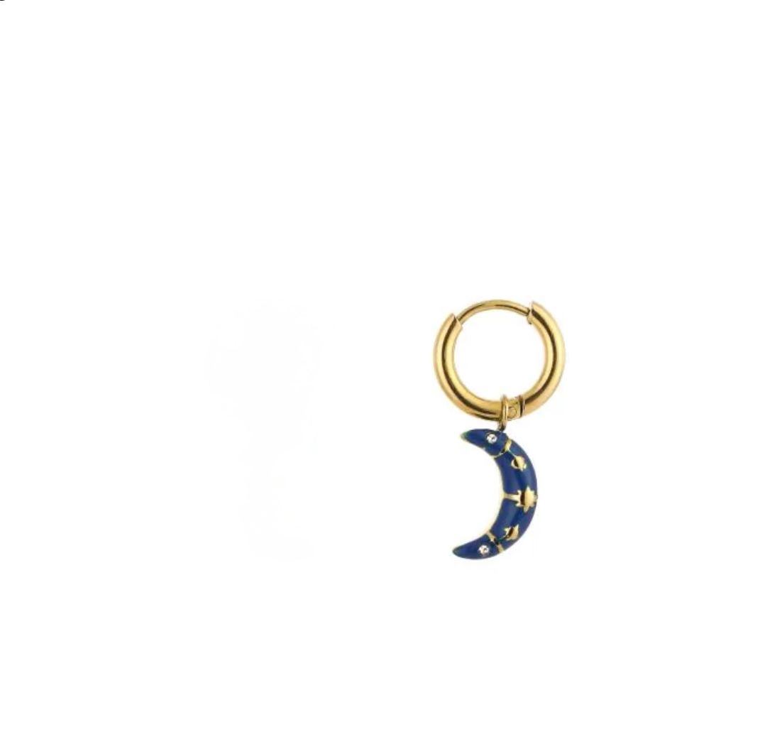 Hoops | Maan | Goud | Stainless steel