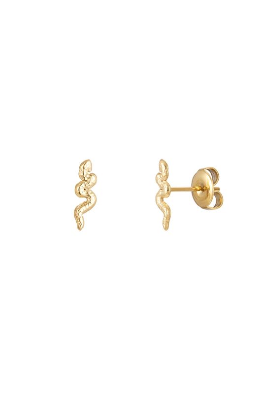 Stud | Snake | Goud | Stainless steel