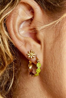 Stud | Flower | Goud | Stainless steel