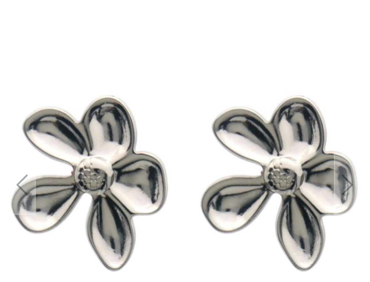 Studs | Flower | Zilver | Stainless steel