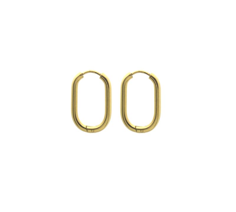 Hoops | Ovaal | Goud | Stainless steel