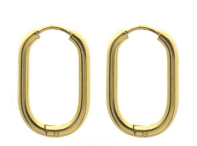 Hoops | Ovaal | Goud | Stainless steel