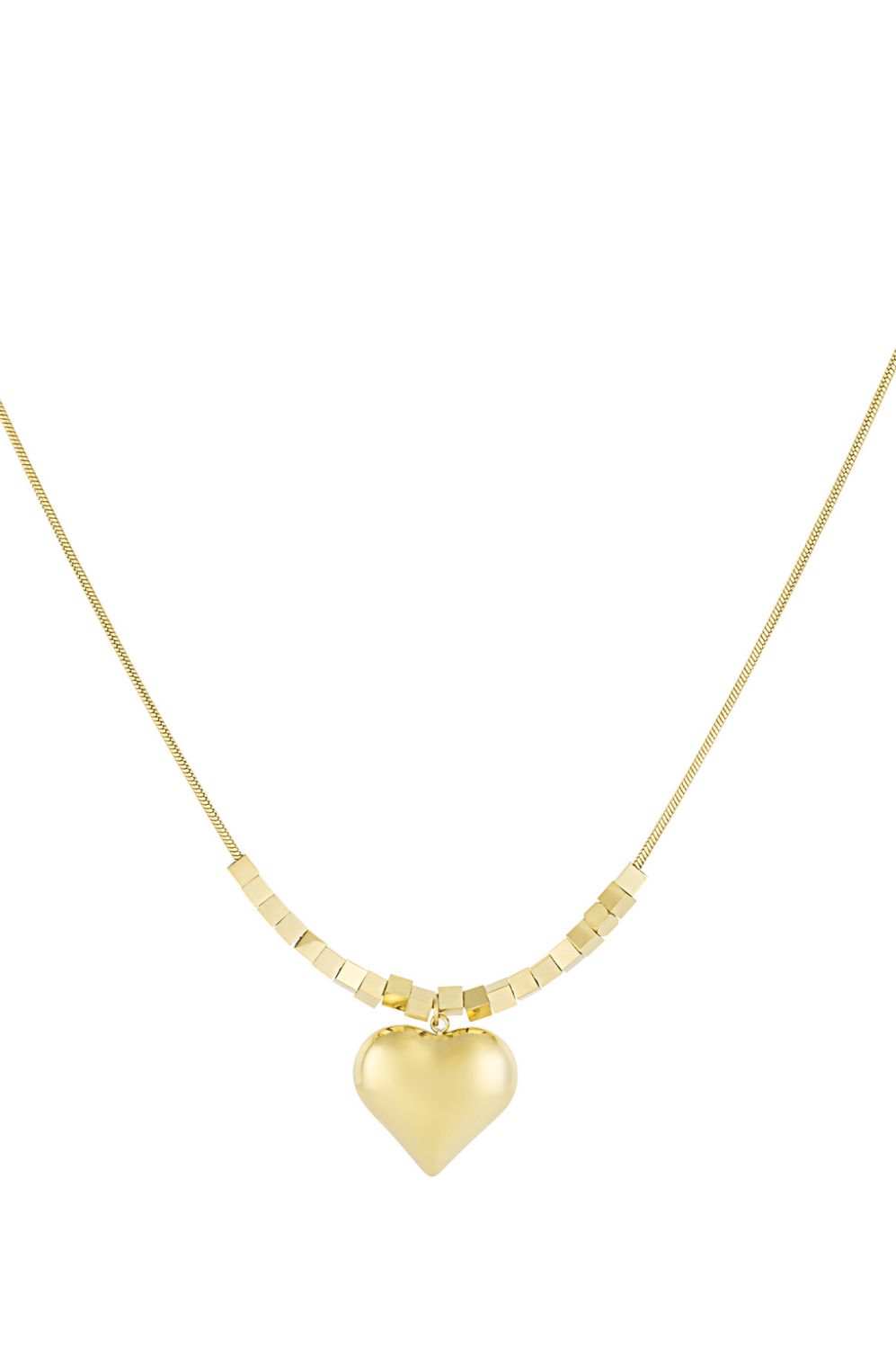 Halsketting | Big heart | Goud | Stainless steel