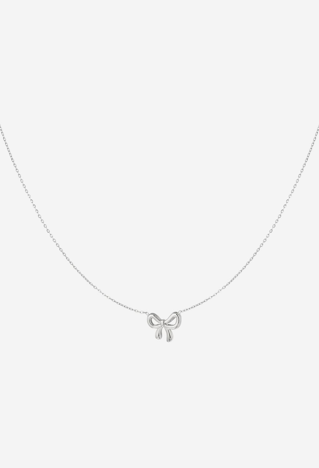 Halsketting | Bow | Zilver | Stainless steel