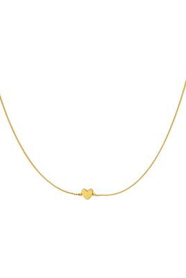Ketting | Heart fine | Goud | Stainless steel