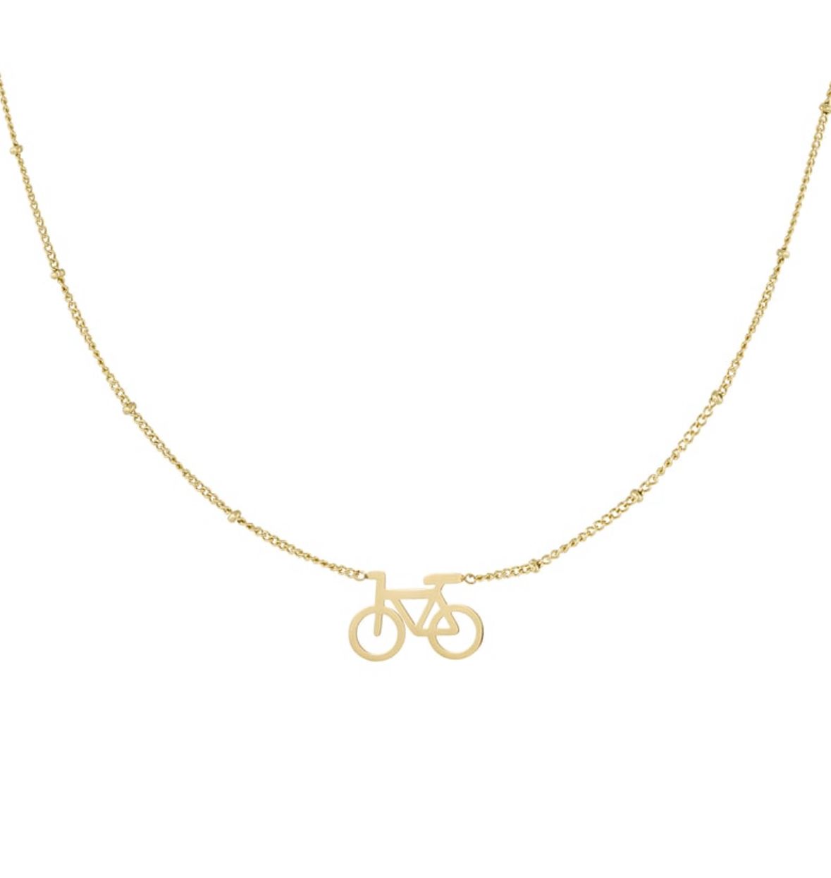 Halsketting | Bike | Goud | Stainless steel