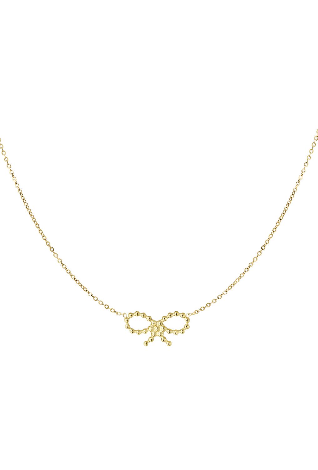 Halsketting | Bow | Goud | Stainless steel