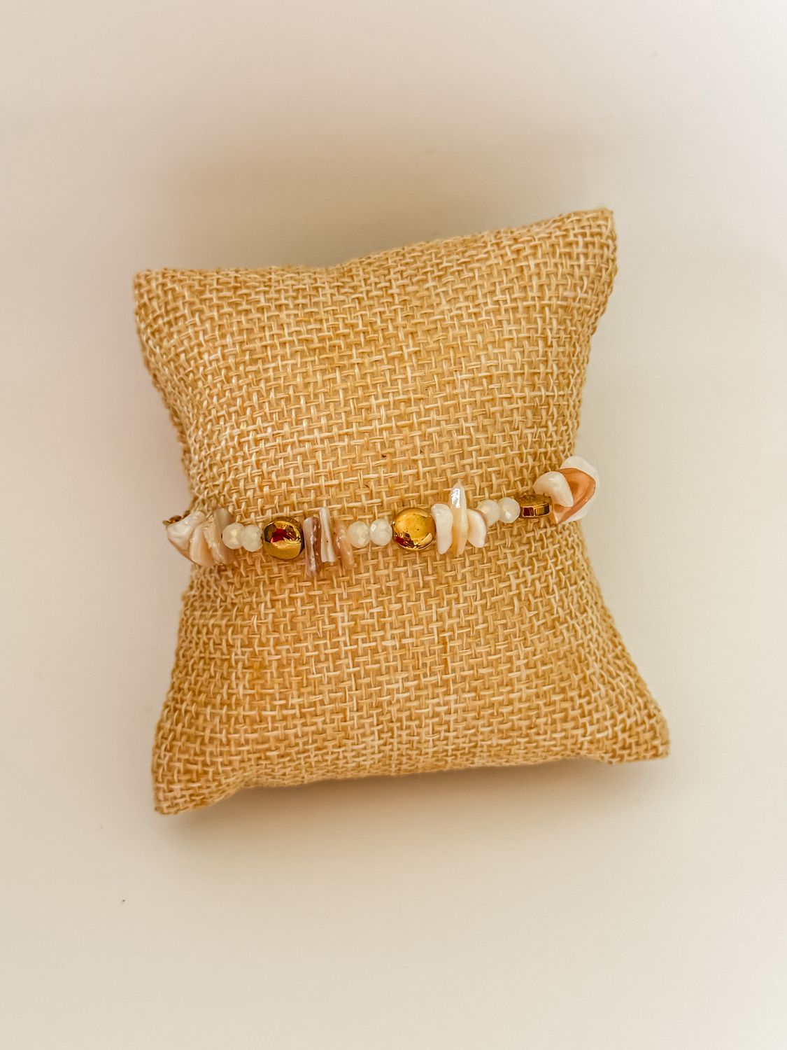 Armband | Sea | Wit &amp; Goud | Stainless steel